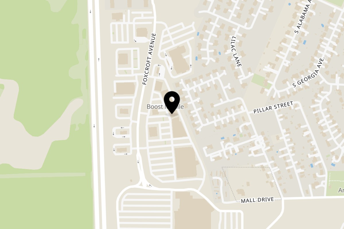 Map showing the location of Wynn Thai Restaurant & Bar on 748 Foxcroft Ave in Martinsburg